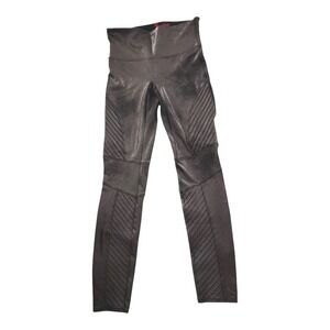 Spanx Moto Legging Faux Leather Black sz M EUC
